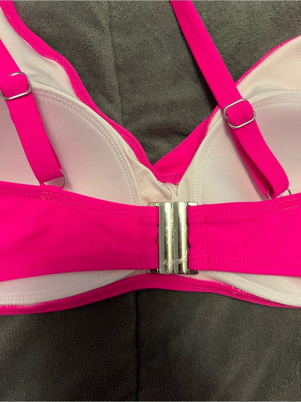 Halcurt Women's Hot Pink High-Waist Bikini Set — Cross Front Top - Picture 11 of 13